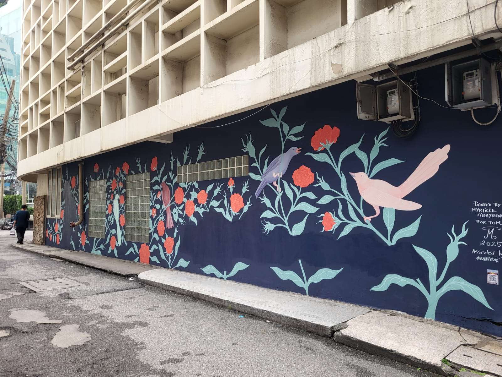 Nude figures in Myrtille Tibayrenc’s Bangkok mural have been painted over entirely